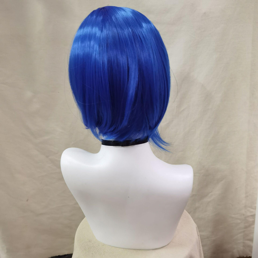 Fanfyuege Cosplay Perücke, kurze blaue Bob-Perücke, synthetisch, Damen - Bild 3
