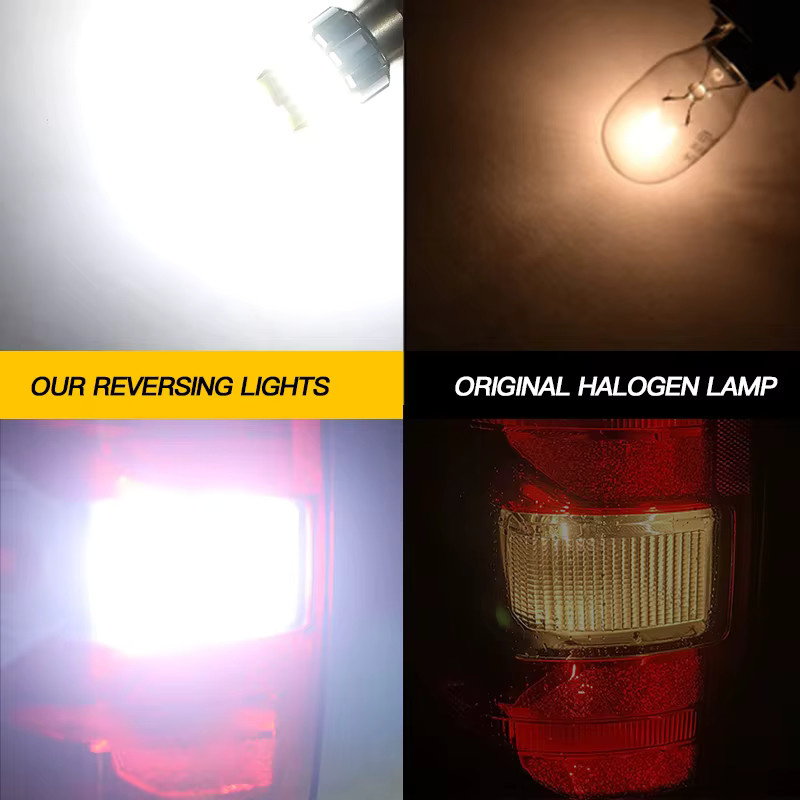 APMATAUTO 2er Set LED Auto Birnen BA15S P21W 1156 Weiß für Bremslicht Rückfahrlicht Tagfahrlicht und Nebelscheinwerfer 12V - Bild 6