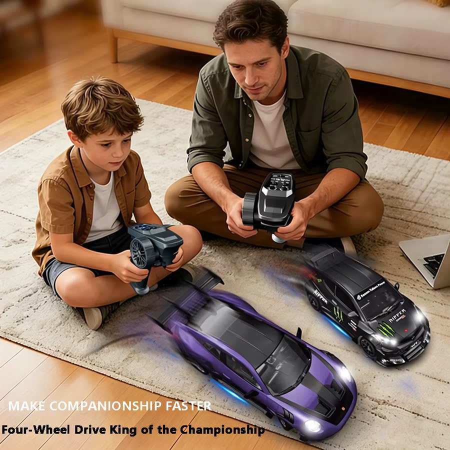 JIKEFUN D24 RC Drift-Auto, ferngesteuert, 1:24, mit Gyroskop, Allradantrieb, mit LED-Lichtern - Bild 4