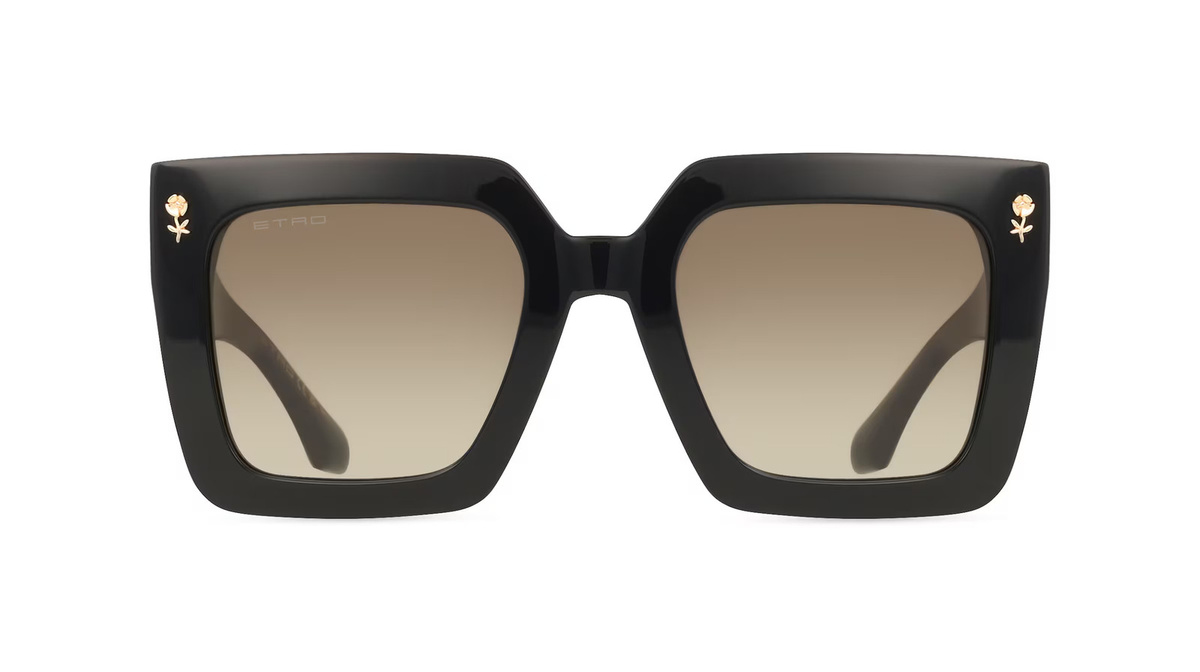 Etro 0089/S Sonnenbrille Vollrand, Quadratisch, Acetat, Damen, schwarz - Bild 1