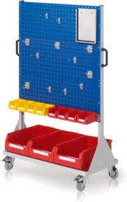 Kappes RasterMobil Rollbarer Rollcontainer Größe 4 in Grau und Mehrfarben mit 6 Lochplatten und Ausstattung, Höhe: 158 cm - Bild 1