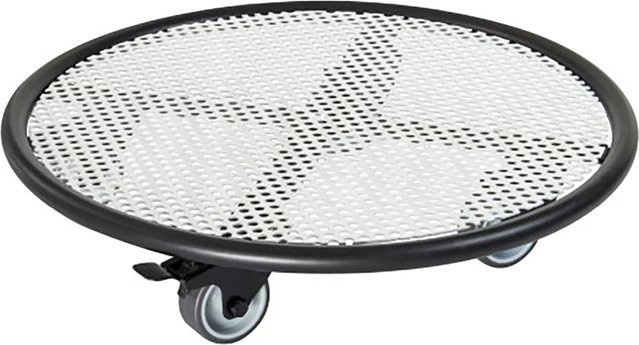 Wagner Design Pflanzenroller GH 7017 aus Stahlblech in Schwarz-Weiß, Durchmesser: 38 cm, Höhe: 8 cm - Bild 1