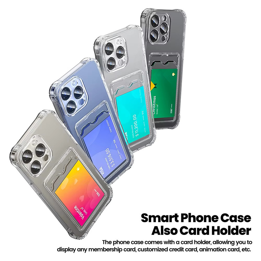 Toocki 5er Set Transparente Handyhüllen aus weichem TPU für iPhone 15 14 13 12 Pro Max Plus Stoßfestes Cover - Bild 4