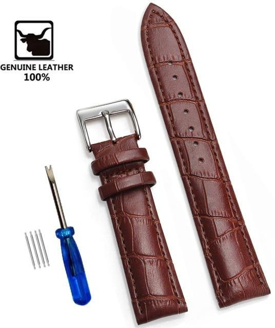 Creative Man Uhrenarmband Leder, Stahl-Dornschließe, 20mm, Herren - Bild 1