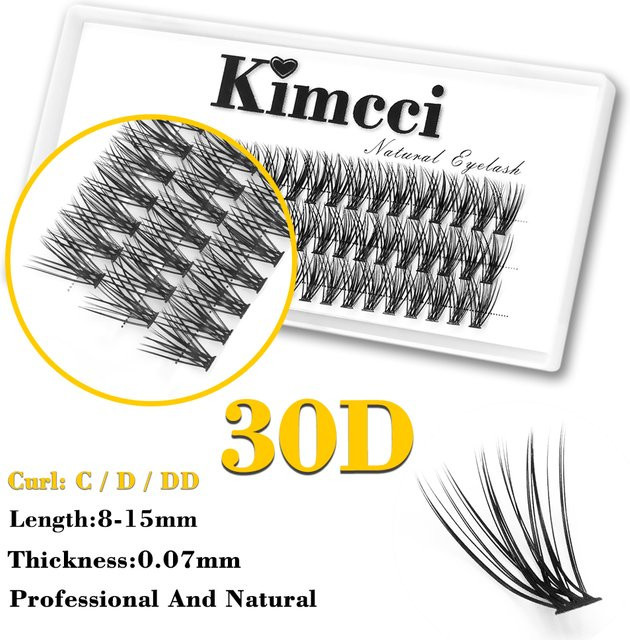 Kimcci Einzelwimpernverlängerung, 3D, Black, Unisex - Bild 1