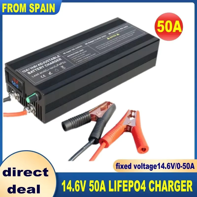 Lifepo4 Batterieladegerät mit Display für 14,6 V und bis zu 80 A, Netzteil mit Strom- und Festspannungsfunktion für 100 V bis 240 V - Bild 1