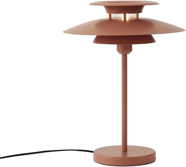 QAZQA Pauly Retro-Tischleuchte aus Stahl in Mokka Braun-Taupe, Höhe: 45 cm - Bild 1