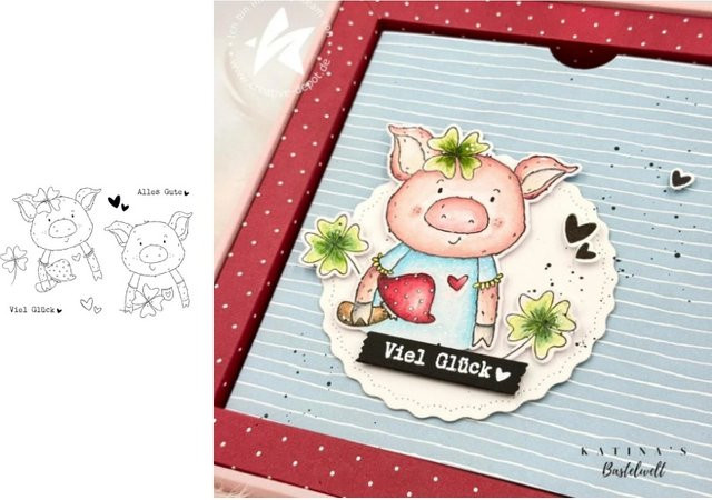Ziyu Schweine-Stanzformen und Stempel Set für DIY-Scrapbooking und Fotoalben in Multicolour - Bild 1