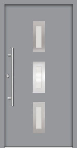 Splendoor Haustür PULA Prime aus Aluminium mit Glaseinsatz in Verkehrs-Grau, Höhe: 210,0 cm, Breite: 100,0 cm - Bild 1