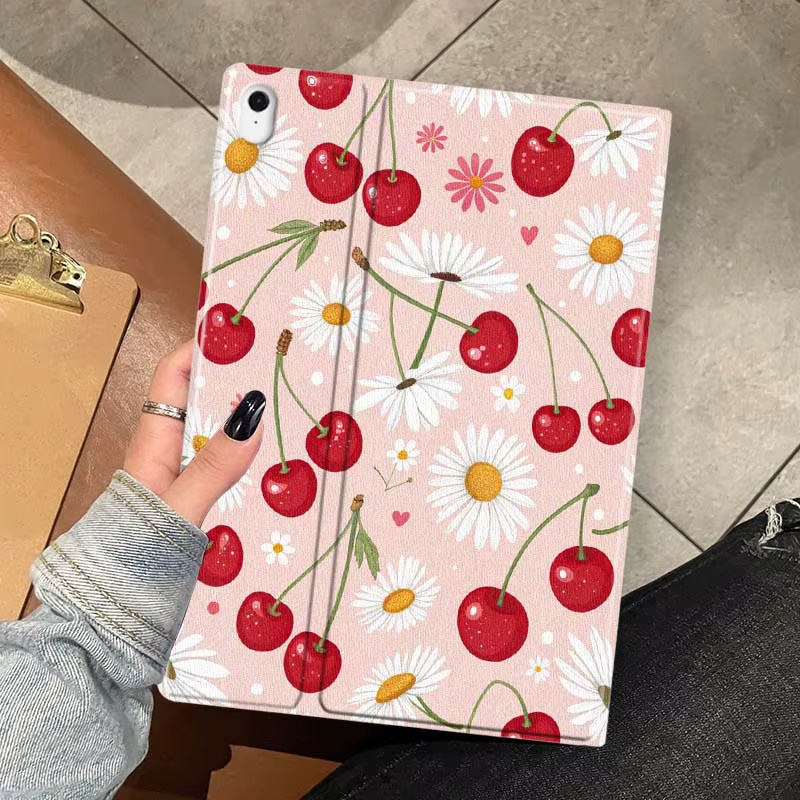 Artistic Beauty Cherry Tablet-Hülle für Samsung Galaxy Tab S11 S10 S9 S8 S7 S6 A11 A9 A8 A7 Lite FE Plus in weichem Material - Bild 3