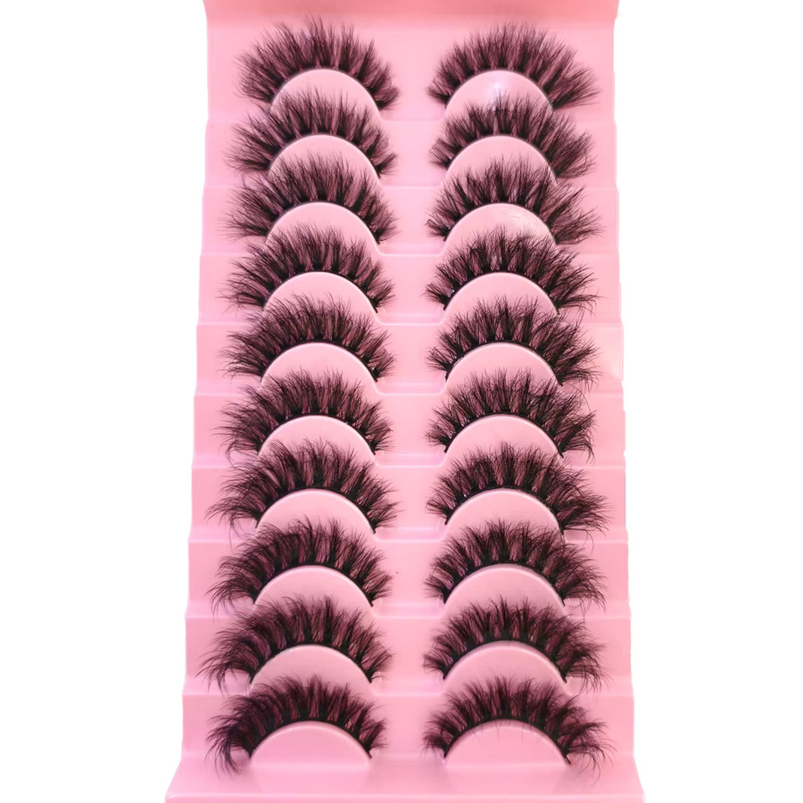 Künstliche Wimpern aus Nerz, 10 Paar, natürlich, XH01 - Bild 2