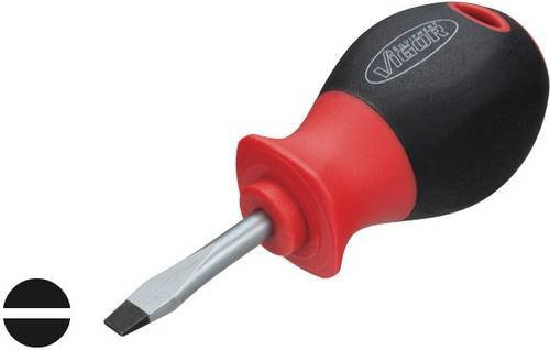 Vigour Schlitz-Schraubendreher Rot Klingenbreite: 5,5 mm, Klingenlänge: 38 mm, Gesamtlänge: 97 mm - Bild 1
