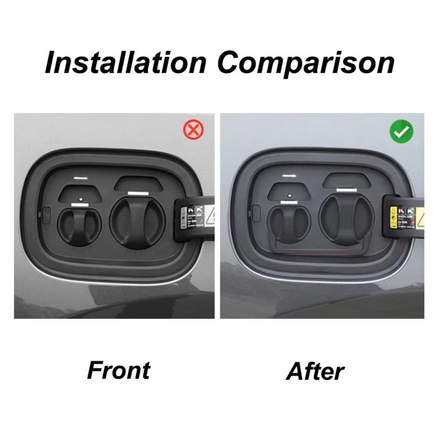 Leading Ideal Ladeschutzabdeckung für LiXiang L7 L8 L9, wasserdichte und staubdichte Gummiabdeckung für das Autoladegerät, Schwarz - Bild 5