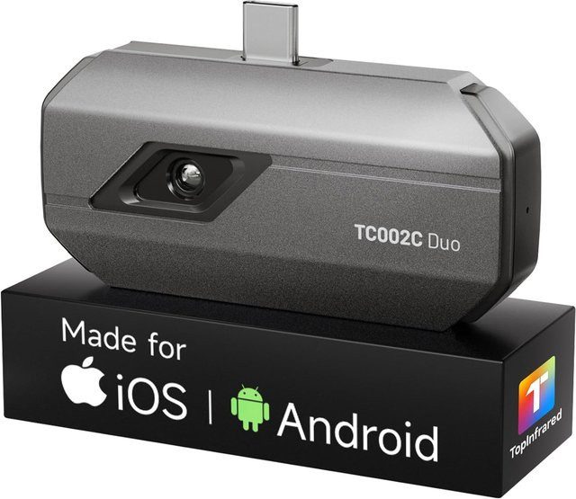 TOPDON TC002C DUO Wärmebildkamera mit 512x384 Auflösung und USB-C Anschluss für iPhone und Android, professioneller Infrarot-Imager für PCB und Hausinspektion - Bild 1