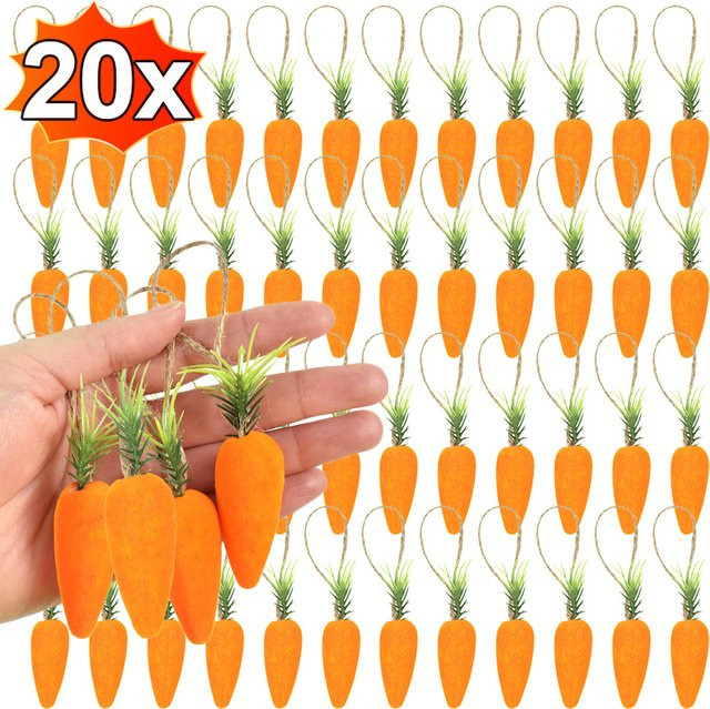 ZQNYCY Ostern Karotten Ornamente als DIY Schaum Karotten Anhänger in Orange für die Osterdekoration - Bild 1
