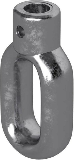Bauheld Markisenöse aus Zinkdruckguss in Silber, 12 mm für Fleischerhaken - Bild 1