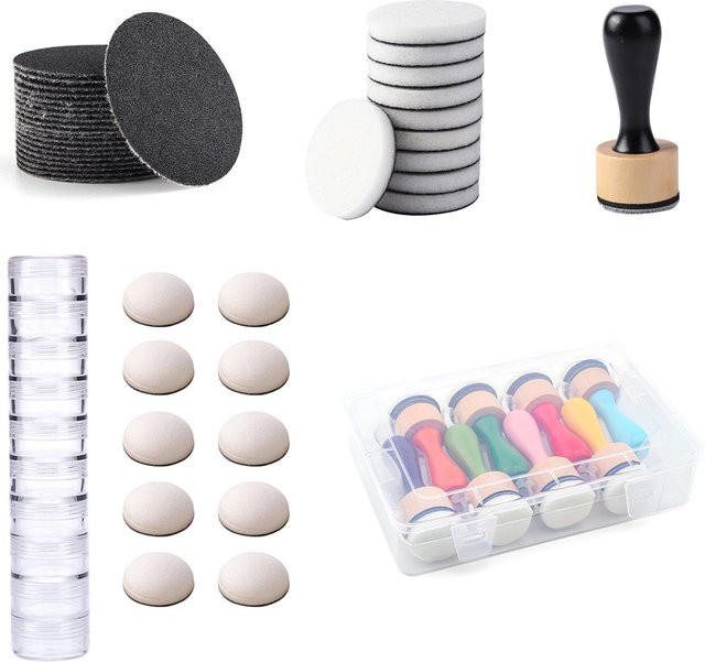 Runde Mini-Tintenmischwerkzeuge aus Schaumstoff in Mehrfarbig für DIY-Papierkarten und Tintenstempel-Applikatoren - Bild 1
