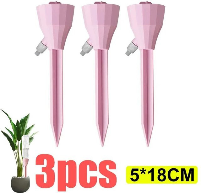 Yiran Furniture Automatisches Tropfbewässerungssystem mit einstellbaren Spikes für Innen- und Außenbereich, Weiß - Bild 1