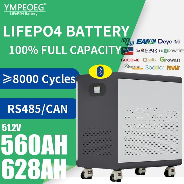 YMPEOEG LiFePO4 Akku mit integriertem BMS, 51,2V, 560Ah, Grau - Bild 1
