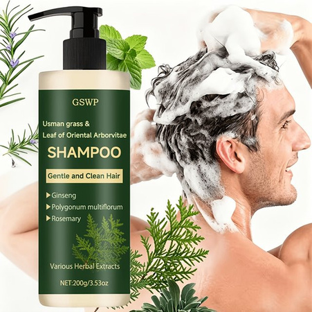 GSWP Usman Grass & Oriental Arborvitae Leaf Shampoo, 200/400 g, für fettiges Haar