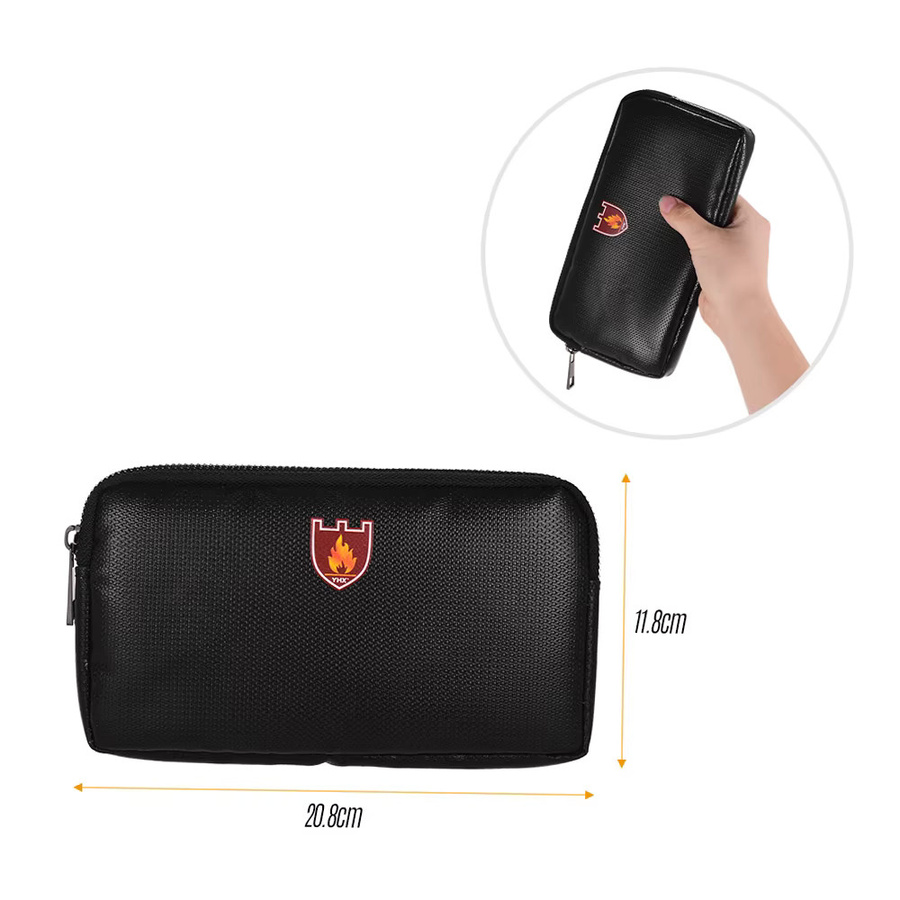 Aibecy Feuerfester und wasserabweisender Organizer aus Silikon in Schwarz, B: 20,8 cm x H: 11,8 cm x T: 11,8 cm - Bild 3