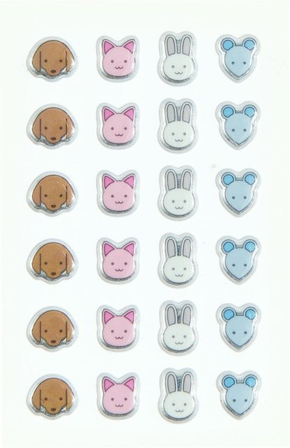 Rico Design Paper Poetry Mini Puffy Sticker Tiere in Multicolour - Bild 1