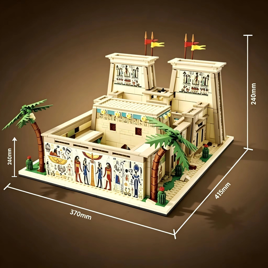ZKZC Horus-Tempel Stadtansicht-Modell, Architektur-Bausteine, 2073 Teile - Bild 6
