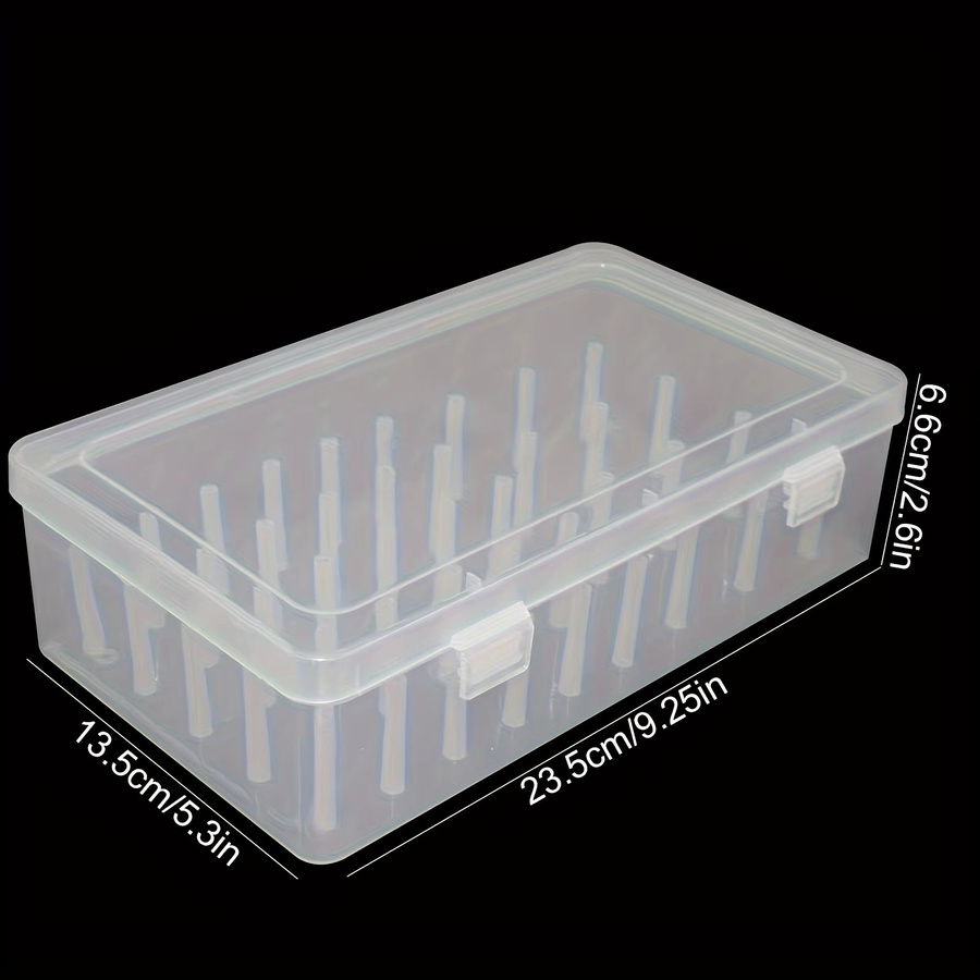 Transparente Aufbewahrungsbox zum Nähen und Stricken mit 42 Fächern aus Kunststoff für Nadeln und Fäden - Bild 4