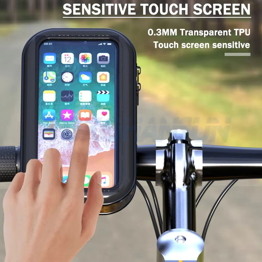 TOKOHANSUN Touchscreen Fahrrad Handyhalterung mit 360-Grad-Rotation in Schwarz - Bild 2