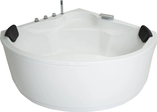 Basera Eck-Badewanne Nendo in Weiß, B/T: 149 x 149 cm - Bild 1