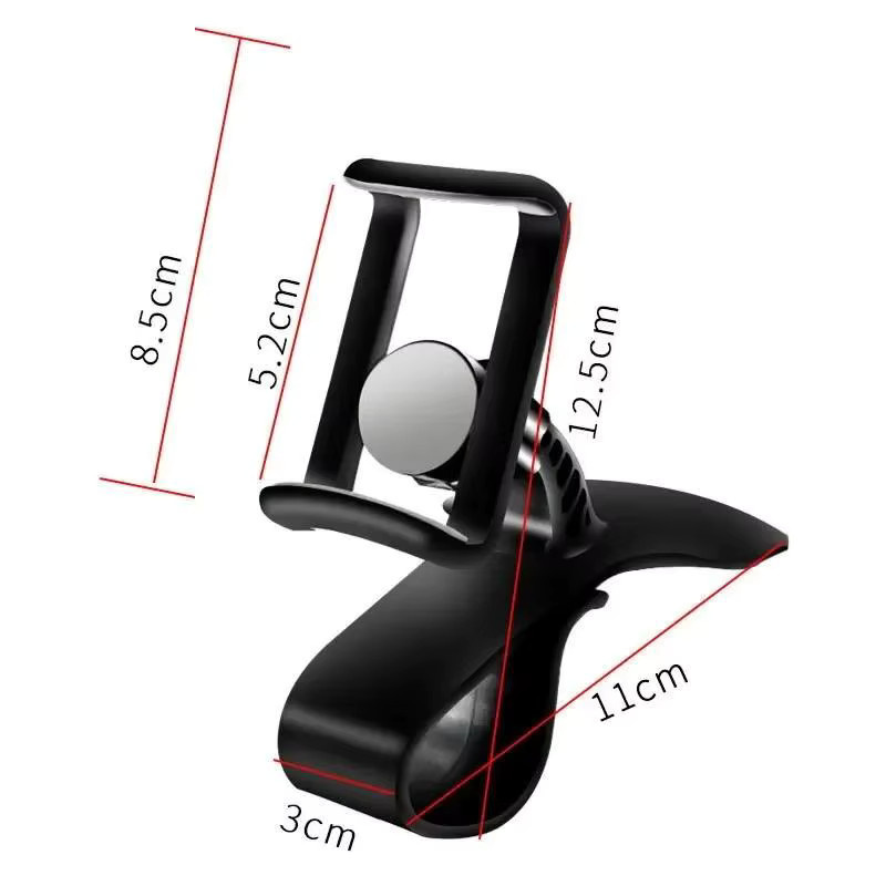 Universeller 360 Grad drehbarer Autotelefonhalter für das Armaturenbrett in Schwarz - Bild 6