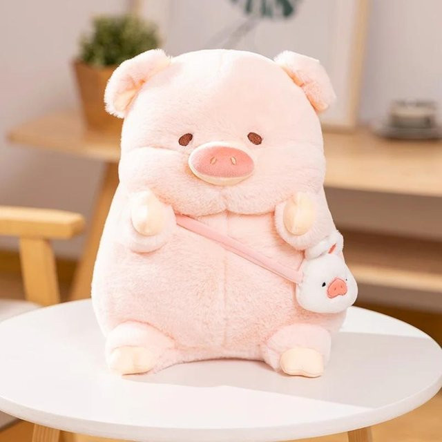 Yiran toy Lulu Schweinchen Plüschtier, Rosa, 20cm - Bild 1