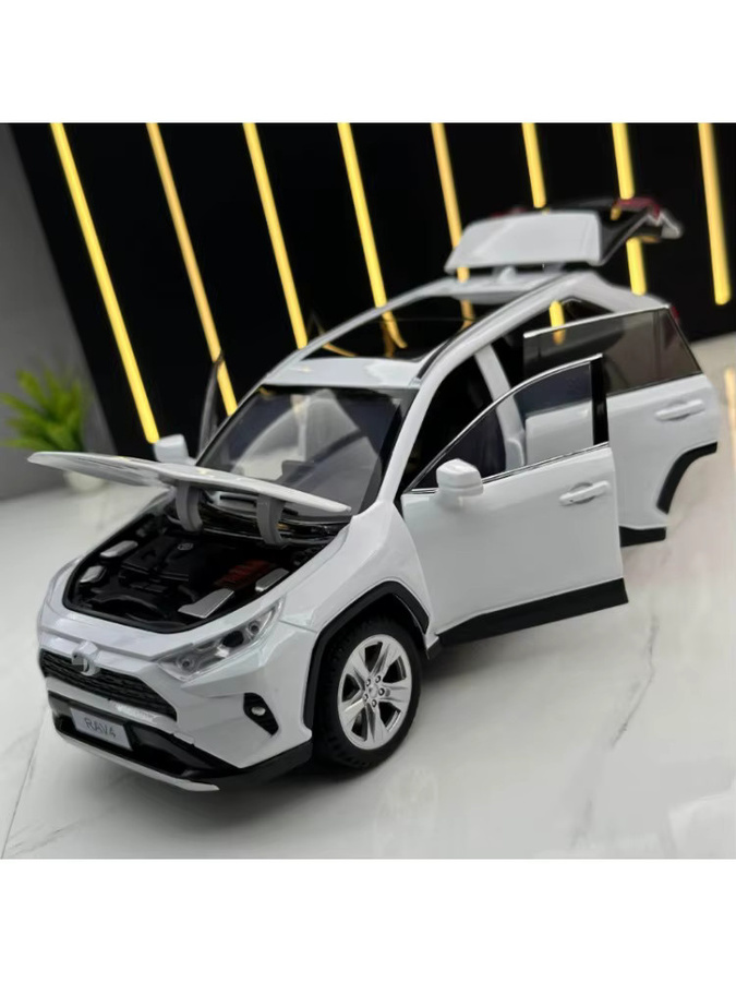 MINI AUTO RAV4 SUV Automodell, 1:24, Metall, Blau, Weiß - Bild 4