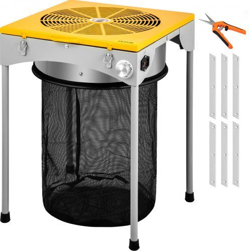 VEVOR Hydroponik-Tisch mit elektrischem Blatt- und Knospenmesser, 3 Geschwindigkeitsstufen, inklusive 6 Ersatzklingen, 45,7 cm - Bild 1