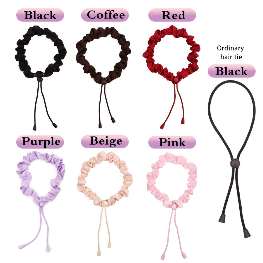 plussign Satin-Scrunchies, 2 Stück, für lockiges Haar, Unisex - Bild 2