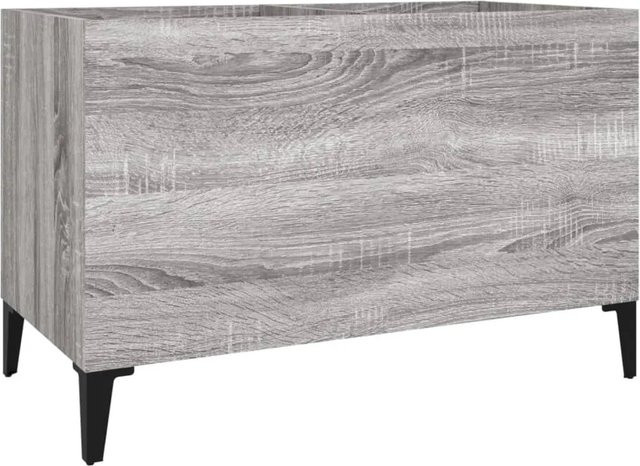 vidaXL Plattenschrank Grau Sonoma im industriellen Stil aus Holzwerkstoff und Metall, B/T/H: 74,5 x 38 x 48 cm - Bild 1