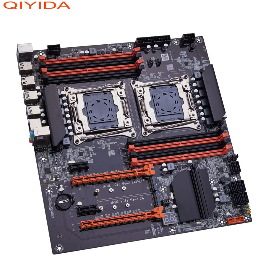 QIYIDA X99 C612 Mainboard in Schwarz mit Dual-Chip, LGA 2011-3 CPU-Unterstützung, DDR4 RAM und NVMe M.2 Anschluss - Bild 3