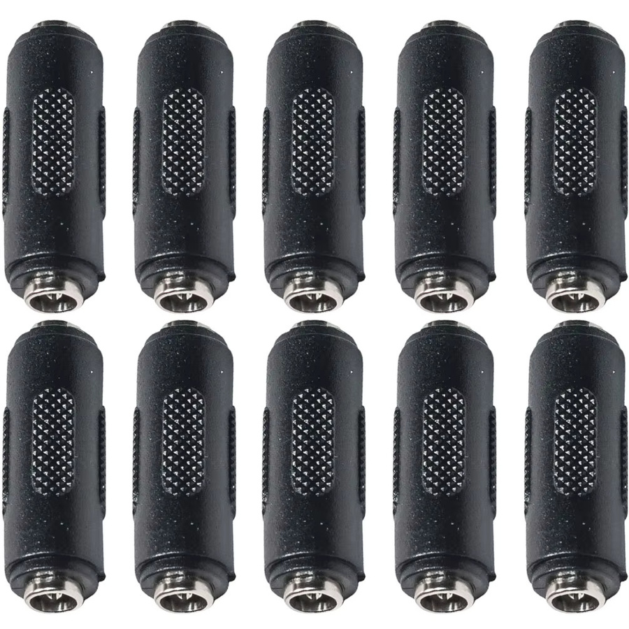 FRHY DC Power Stecker und Buchse Set, 10 Stück, Barrel Typ 5,5 x 2,1 mm, Schwarz, für 12V/24V CCTV Kamera und LED Streifen Netzteil - Bild 2