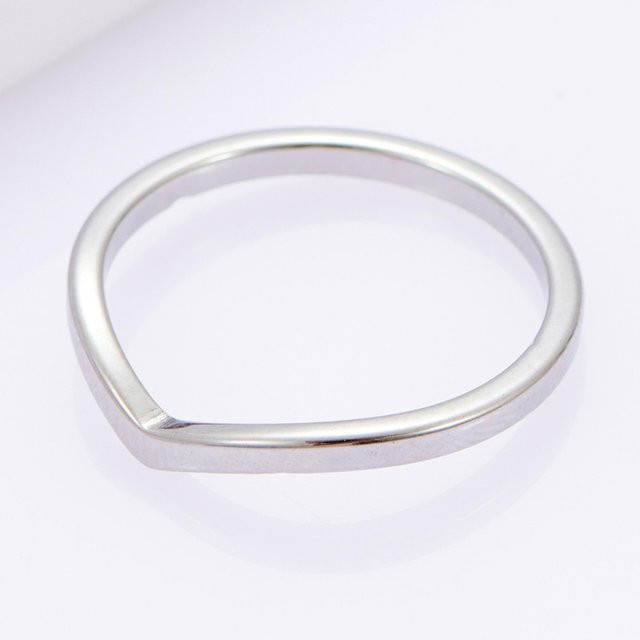 YULIN Ring Edelstahl, Herzform, Gold und Silber, Unisex - Bild 1