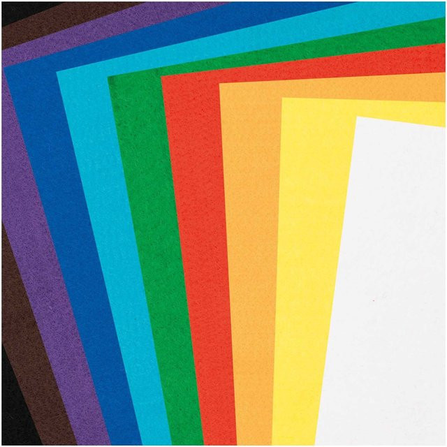 Rico Design Filz-Plattenset Basic in 10 Farben, Stärke: 1 mm, B/H: 20 x 30 cm - Bild 1