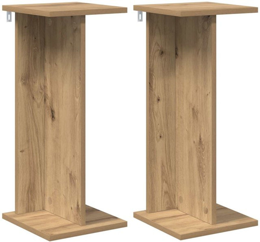 2er-Set Pflanzenständer aus Holz in Artisan-Eiche, modern und freistehend, B/T/H: 25 x 25,5 x 60,5 cm, vidaXL - Bild 1