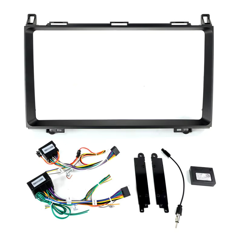 MEKEDE Autoradio Rahmen für Mercedes-Benz B200 in Schwarz mit 9 Zoll Lünette, Armaturenbrett Montage Panel und Canbus Protokoll Box Komplettset - Bild 3