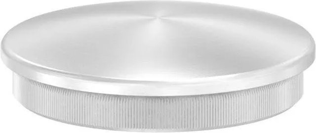 FeNau Einsteckkappe aus Edelstahl V2A in Silber, leicht gewölbt, Durchmesser: 60,3 mm, Wandstärke: 2,5 mm - Bild 1