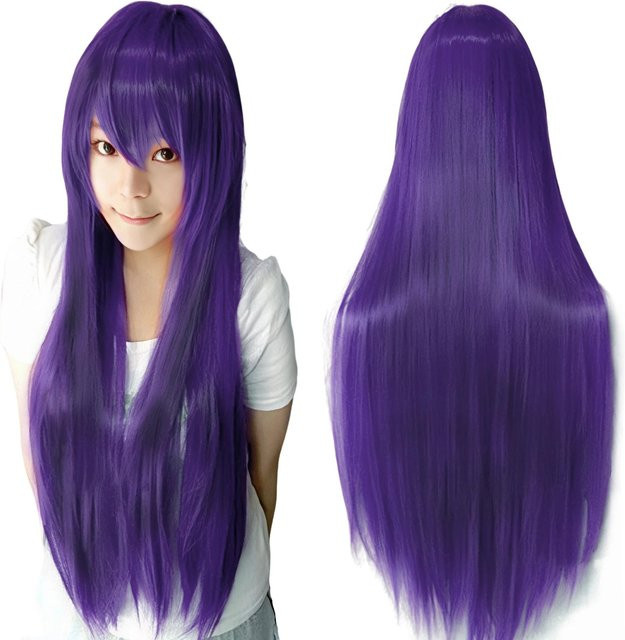 Lila Sakura Matou Perücke, Synthetisch, Gerade, Violett, 32 Inches - Bild 1
