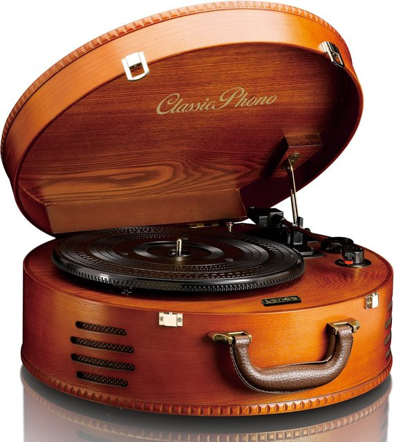 Lenco TT-34 Retro Kofferplattenspieler mit Riemenantrieb und USB-Anschluss in Braun - Bild 1