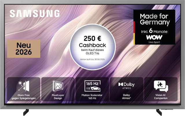 Samsung S99H Vision AI Smart TV OLED 4K Ultra HD 55 Zoll in Silber - Bild 1