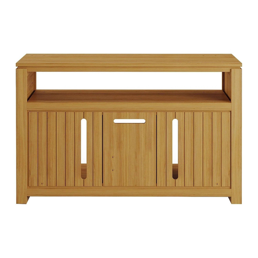 Waschbeckenunterschrank Saratok von Vente-unique aus Teakholz in Naturfarben Hell, Breite: 120 cm, Höhe: 75 cm - Bild 2