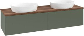 V&B Waschtischunterschrank Antao ohne Frontstruktur in Grau-Grün lackiert, B/T/H: 160 x 50 x 50 cm - Bild 1
