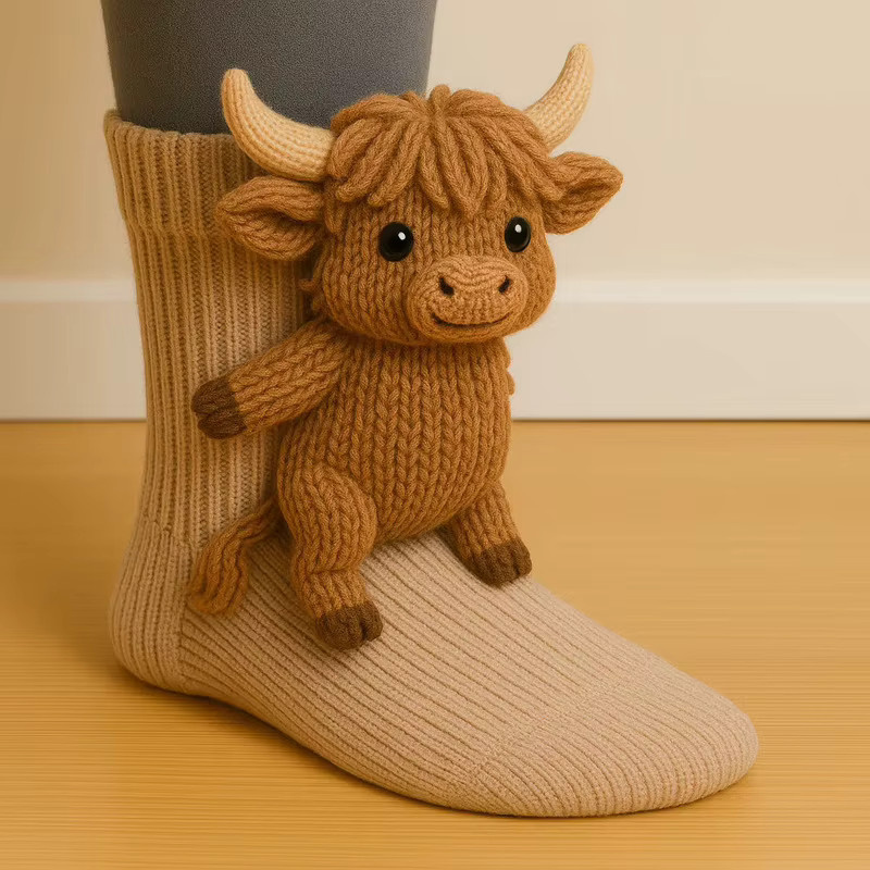 52TOYS 3D süße Tierpuppe gestrickte Socken - Bild 1