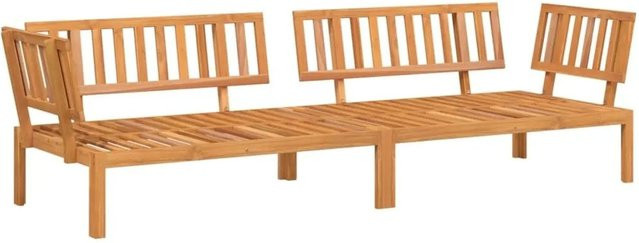 vidaXL Garten-Ecksofa Set aus 2 Stück Akazien-Massivholz in Braun - Bild 1